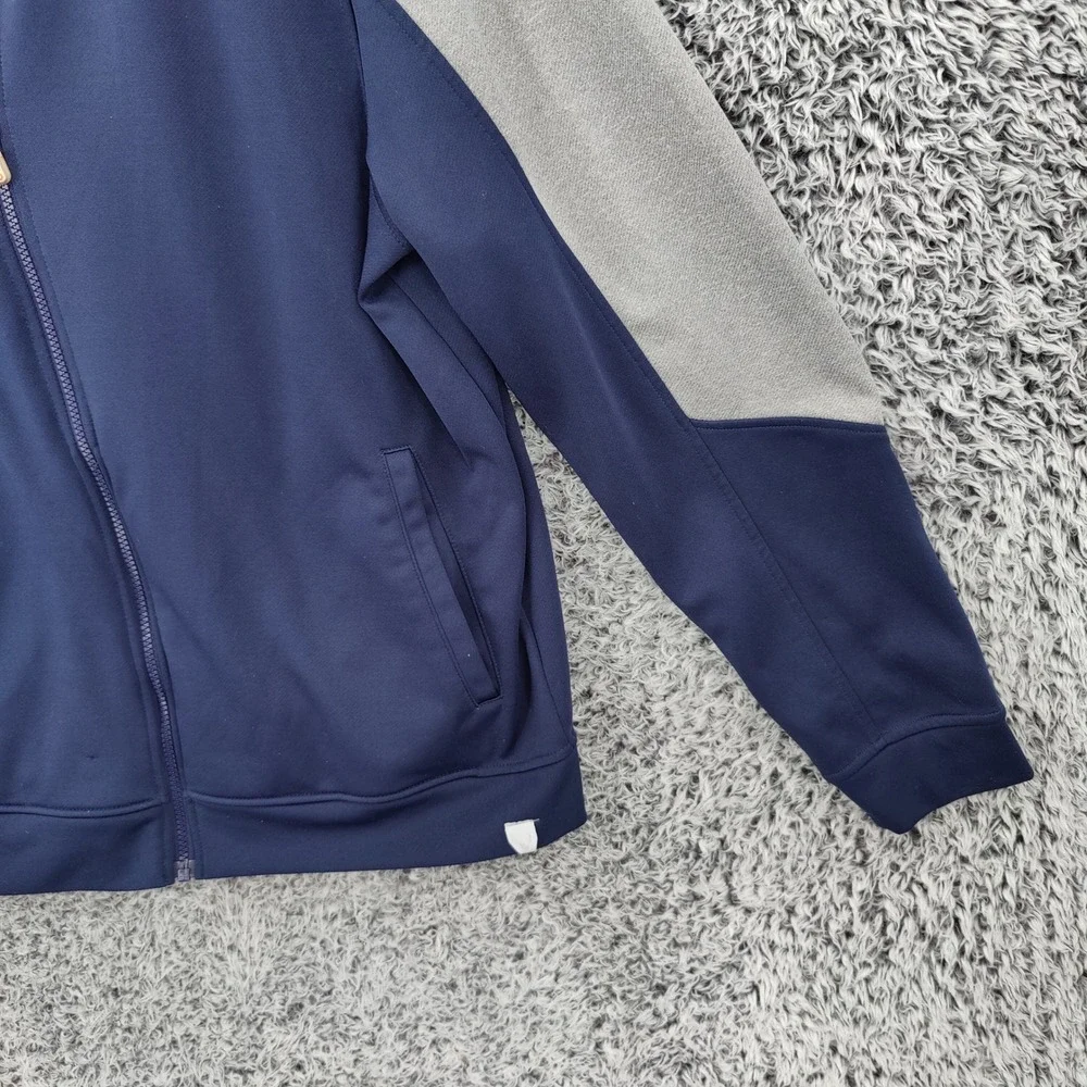 C-BUK by Cutter & Buck Mens Pop Fly Full Zip Jacket Large Blue Gray Colorblock